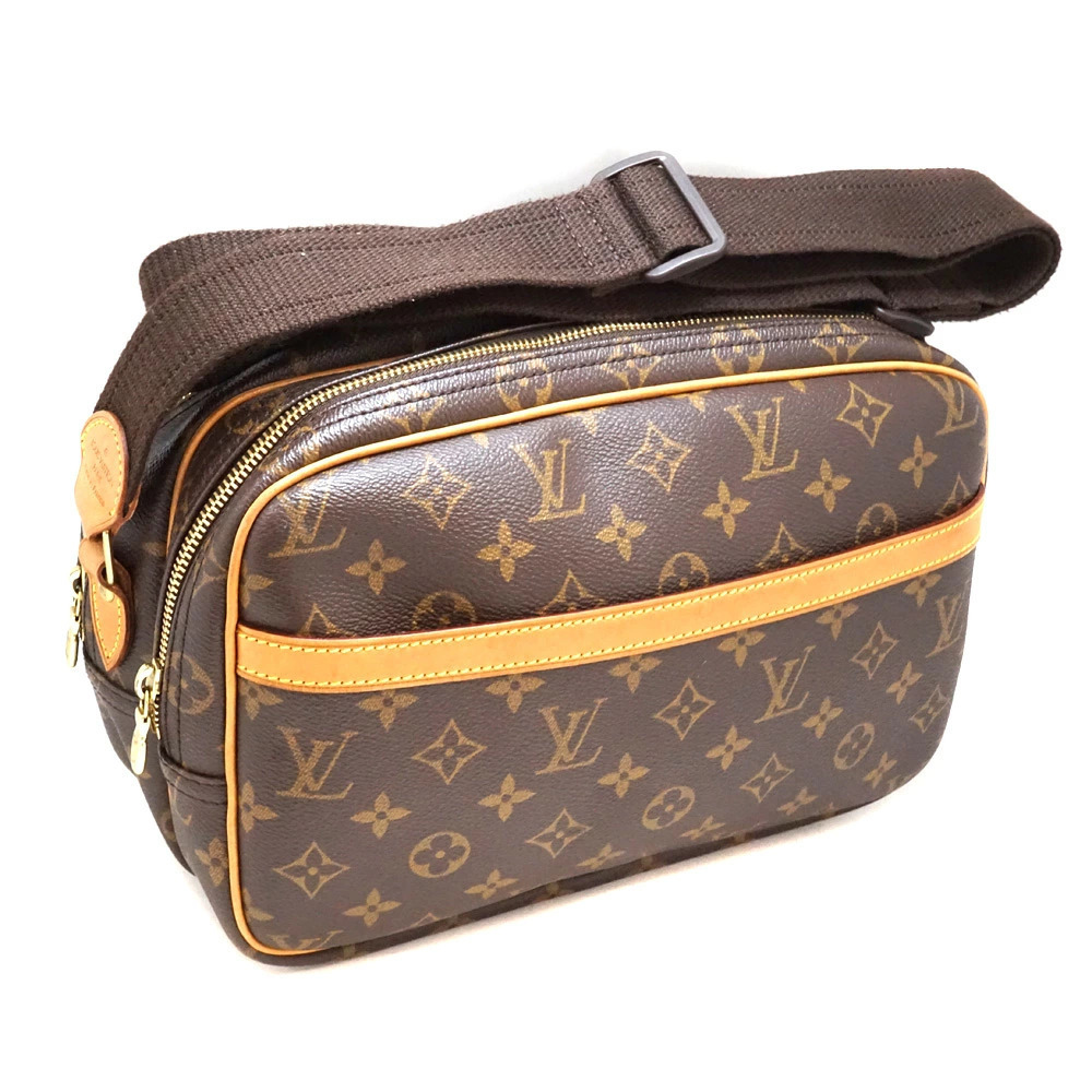 LOUIS VUITTON Reporter Shoulder Bag Brown Monogram